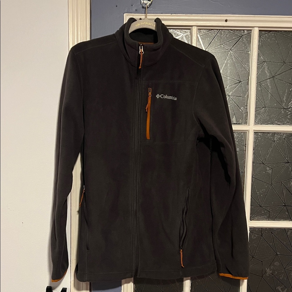 Columbia Men's Black Performance Jacket with Orange Details size small